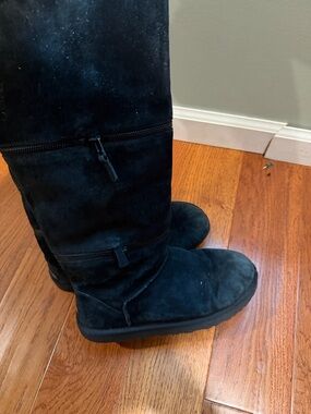 UGG Black Over-the-Knee Suede Boots